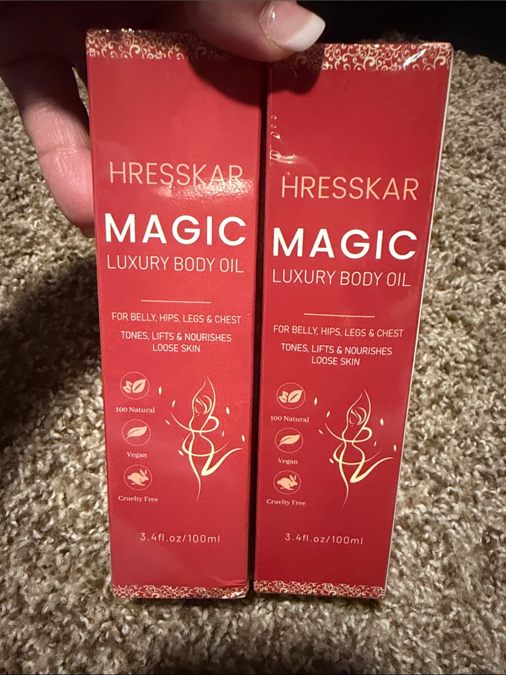 Set of 2 NEW 3.4 oz Magic Luxury Body Oils